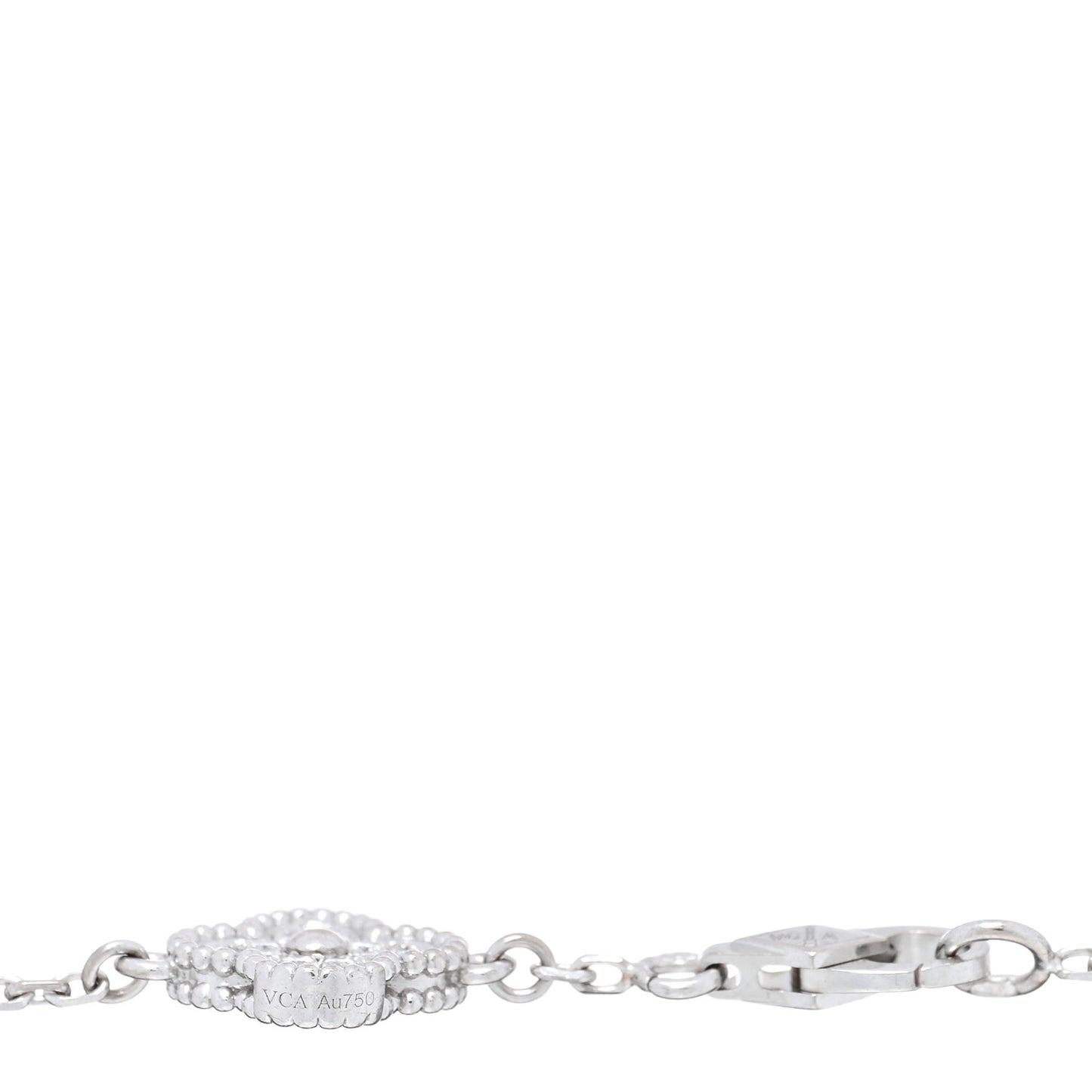 18K White Gold Diamond 6 Motifs Sweet Alhambra Bracelet