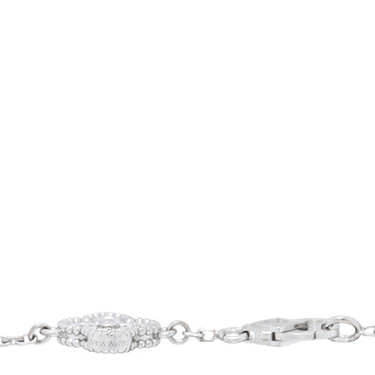 Van Cleef & Arpels 18K White Gold Diamond 6 Motifs Sweet Alhambra Bracelet 3 of 4