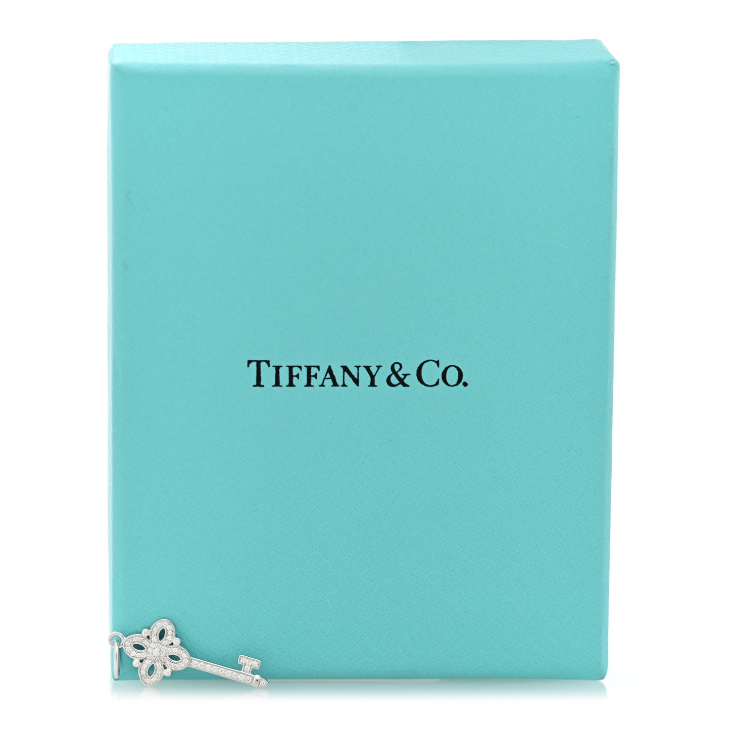 18K White Gold Diamond Mini Victoria Key Pendant