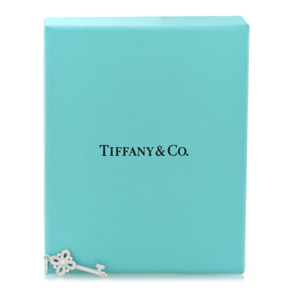 Tiffany 18K White Gold Diamond Mini Victoria Key Pendant 4 of 4