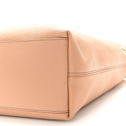 Gucci Pebbled Calfskin Medium Soho Chain Shoulder Bag Camelia 10 of 11