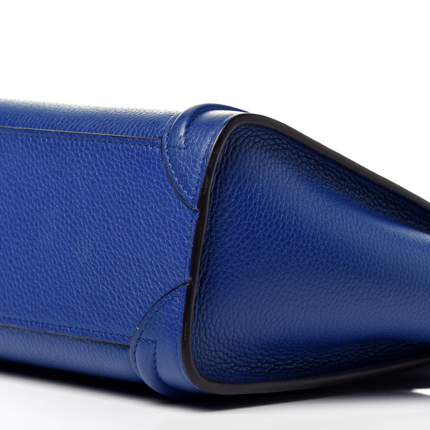 Celine Drummed Calfskin Nano Luggage Indigo 10 of 10