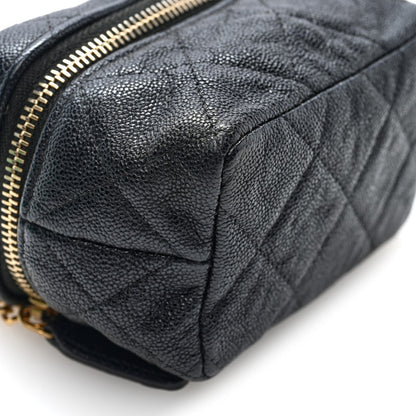 Chanel Caviar Quilted Mini Top Handle Vanity With Chain Black 8 of 9