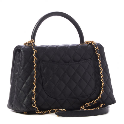 Chanel Caviar Quilted Small Coco Handle Flap Black 3 of 10