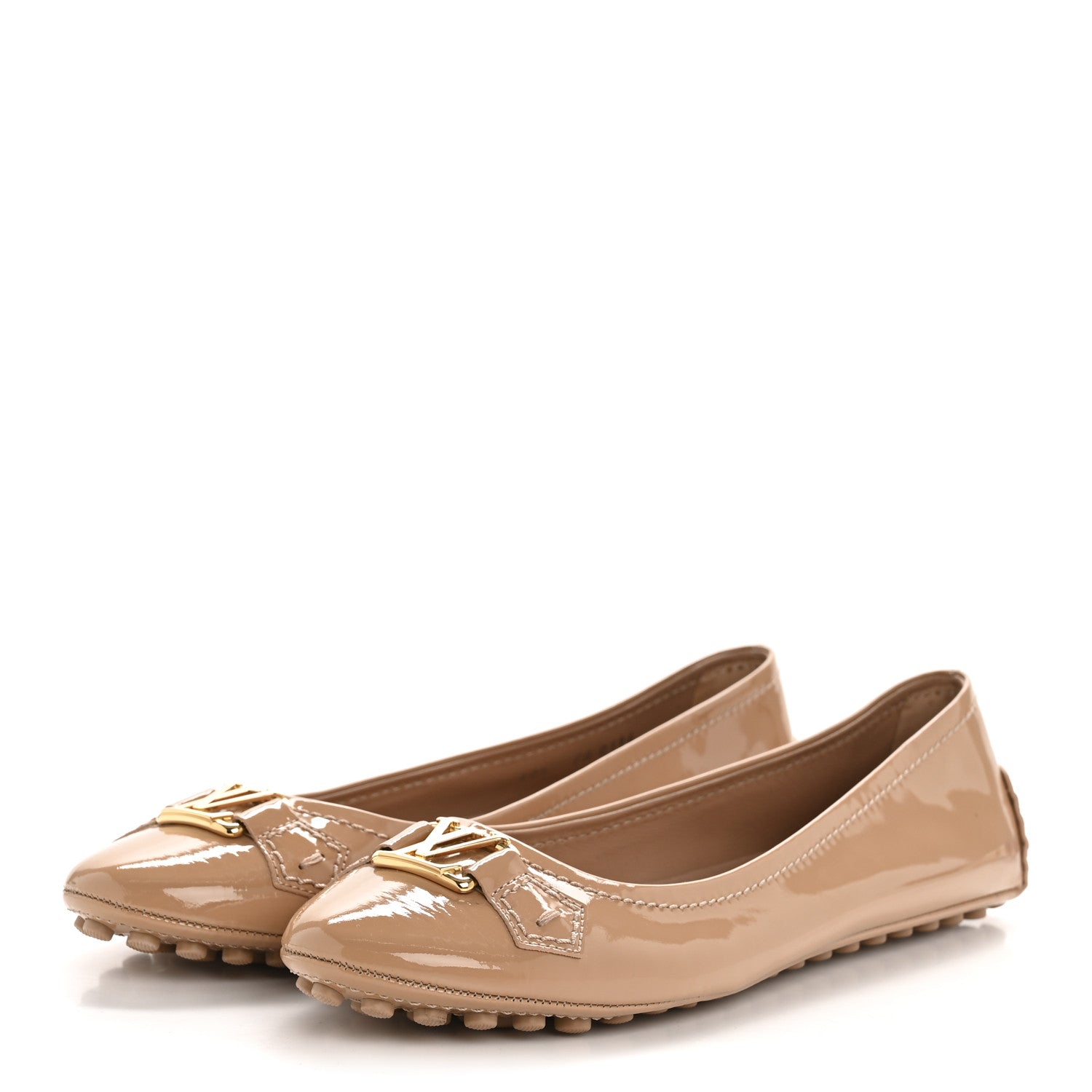 Louis Vuitton Patent Calfskin Womens Oxford Ballerina Flats 40.5 Rose Poudre 4 of 9