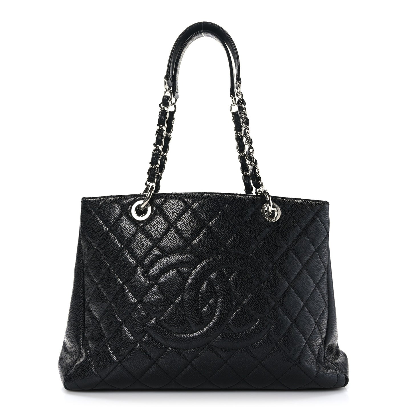 Caviar Quilted Grand Shopping Tote GST Black