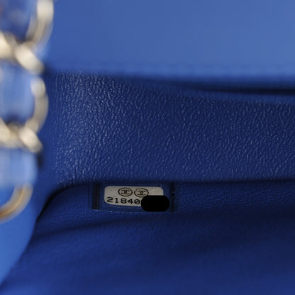 Chanel Patent Calfskin Quilted Mini Rectangular Flap Blue 6 of 7