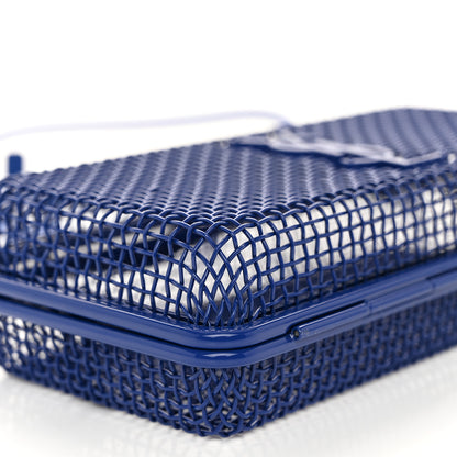 Saint Laurent Brass Lambskin Monogram Cassandre Cage Bag Blue Majorelle 9 of 10