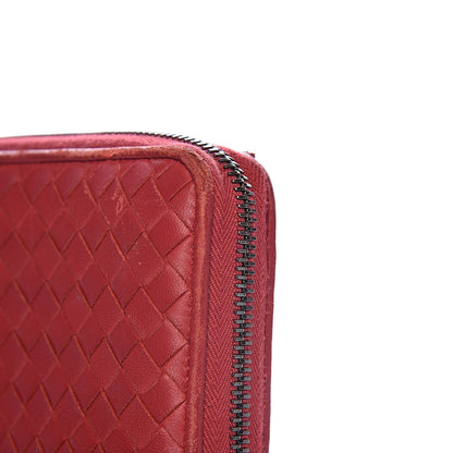 Bottega Veneta Nappa Intrecciato Zip Around Wallet Red 10 of 15