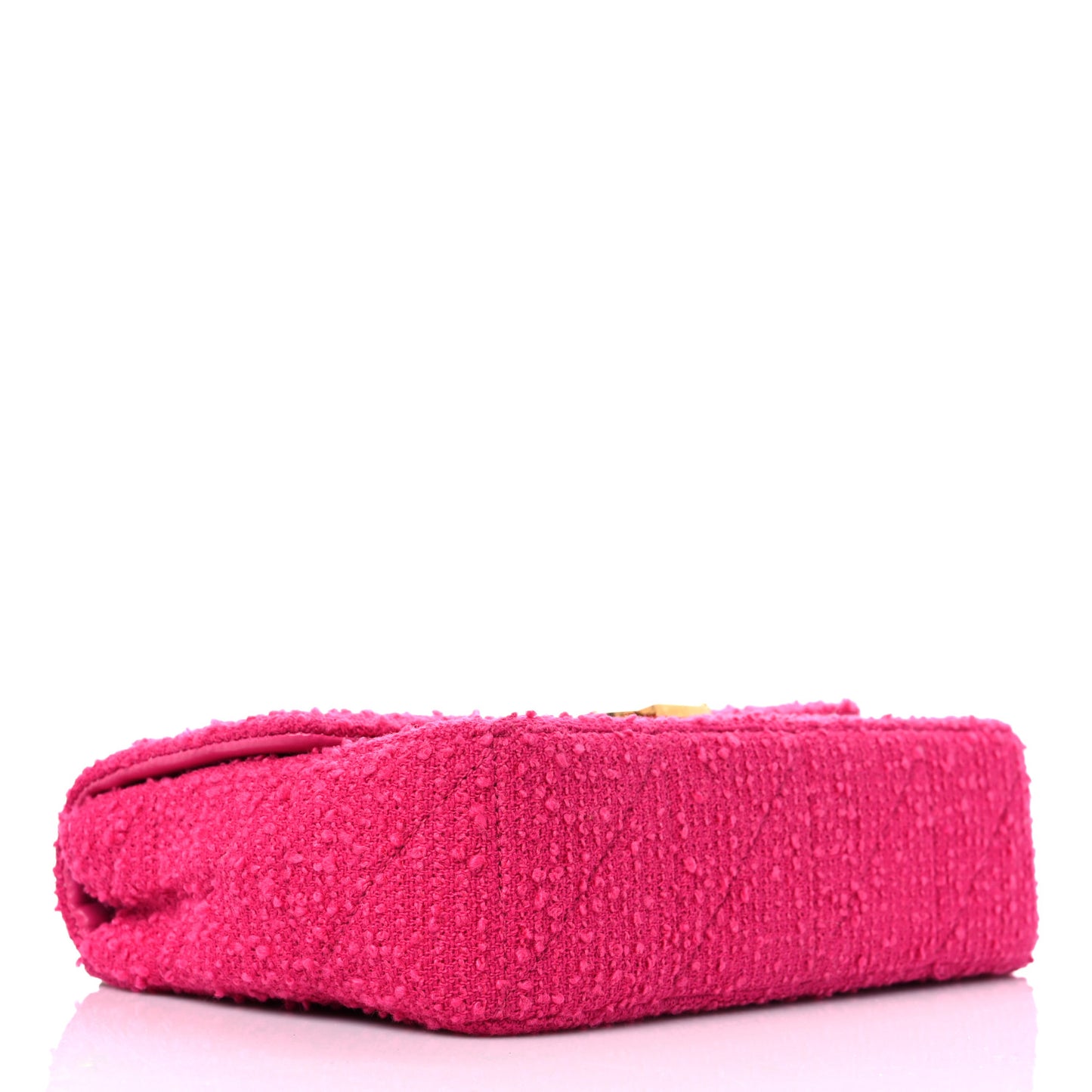 Boucle Tweed Patchwork Monogram Medium Jamie Baguette Magenta
