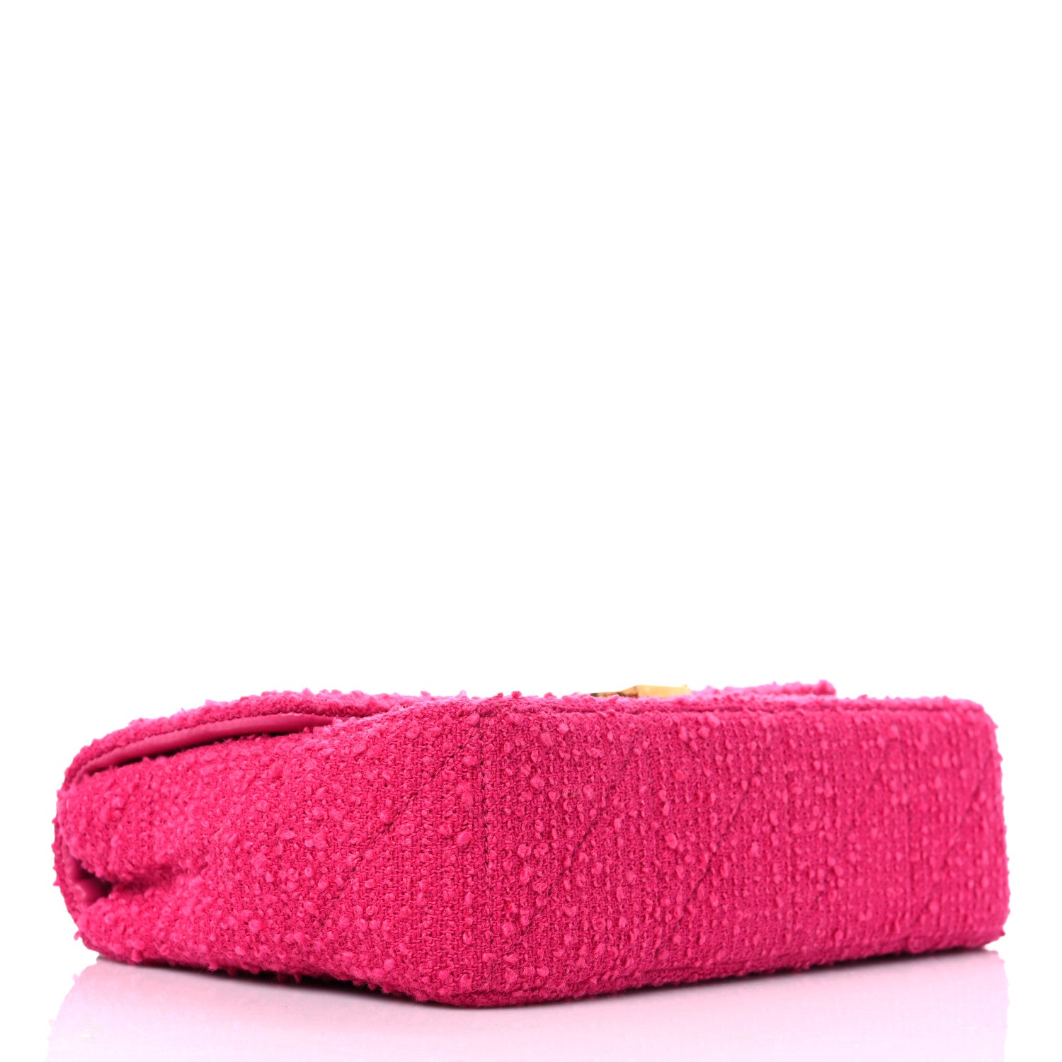 Saint Laurent Boucle Tweed Patchwork Monogram Medium Jamie Baguette Magenta 3 of 8
