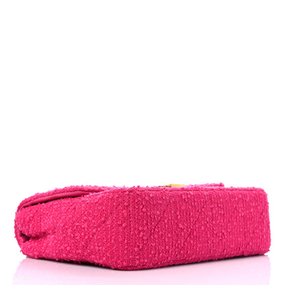 Saint Laurent Boucle Tweed Patchwork Monogram Medium Jamie Baguette Magenta 3 of 8