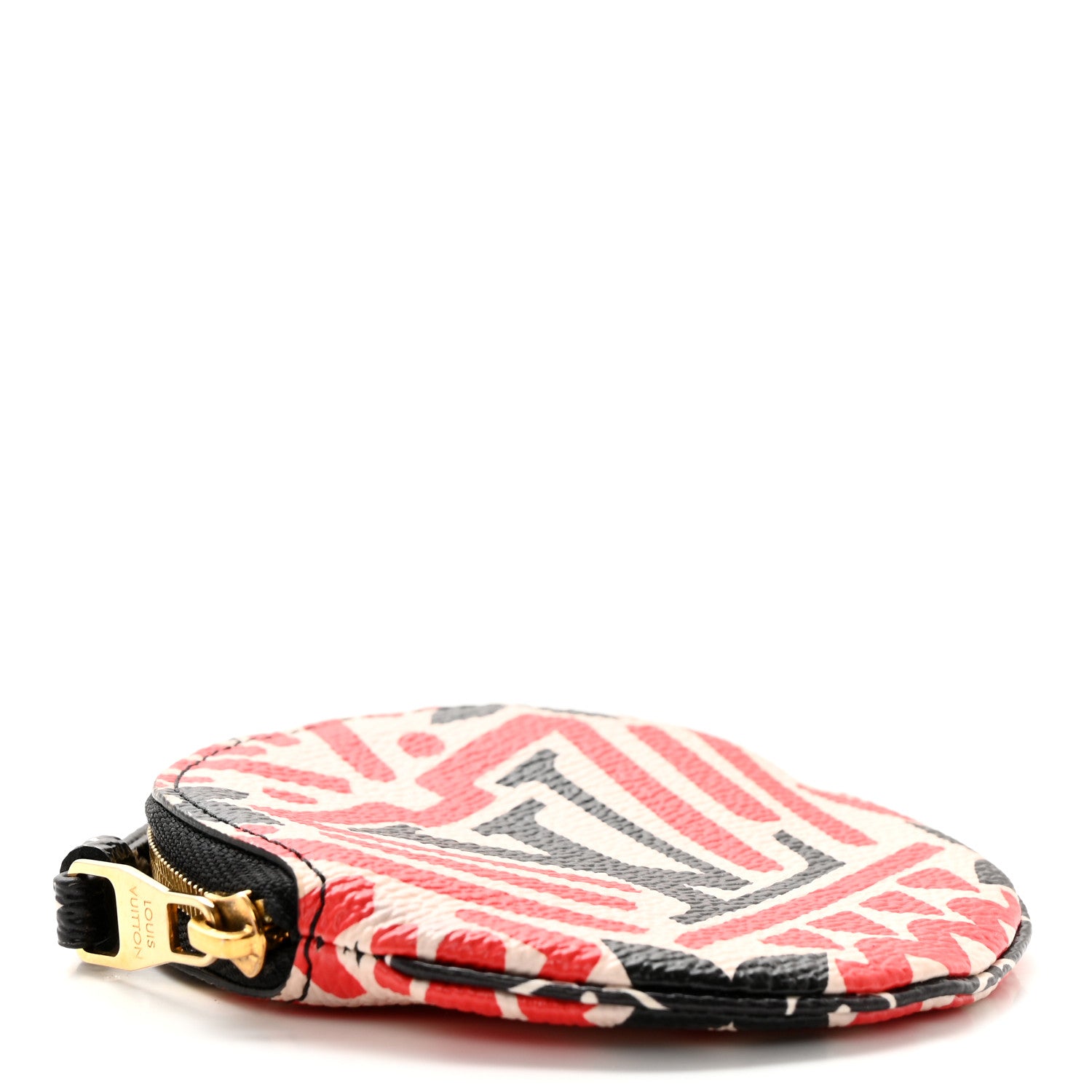 Louis Vuitton Monogram Giant Crafty Round Coin Purse Creme Rouge 4 of 9
