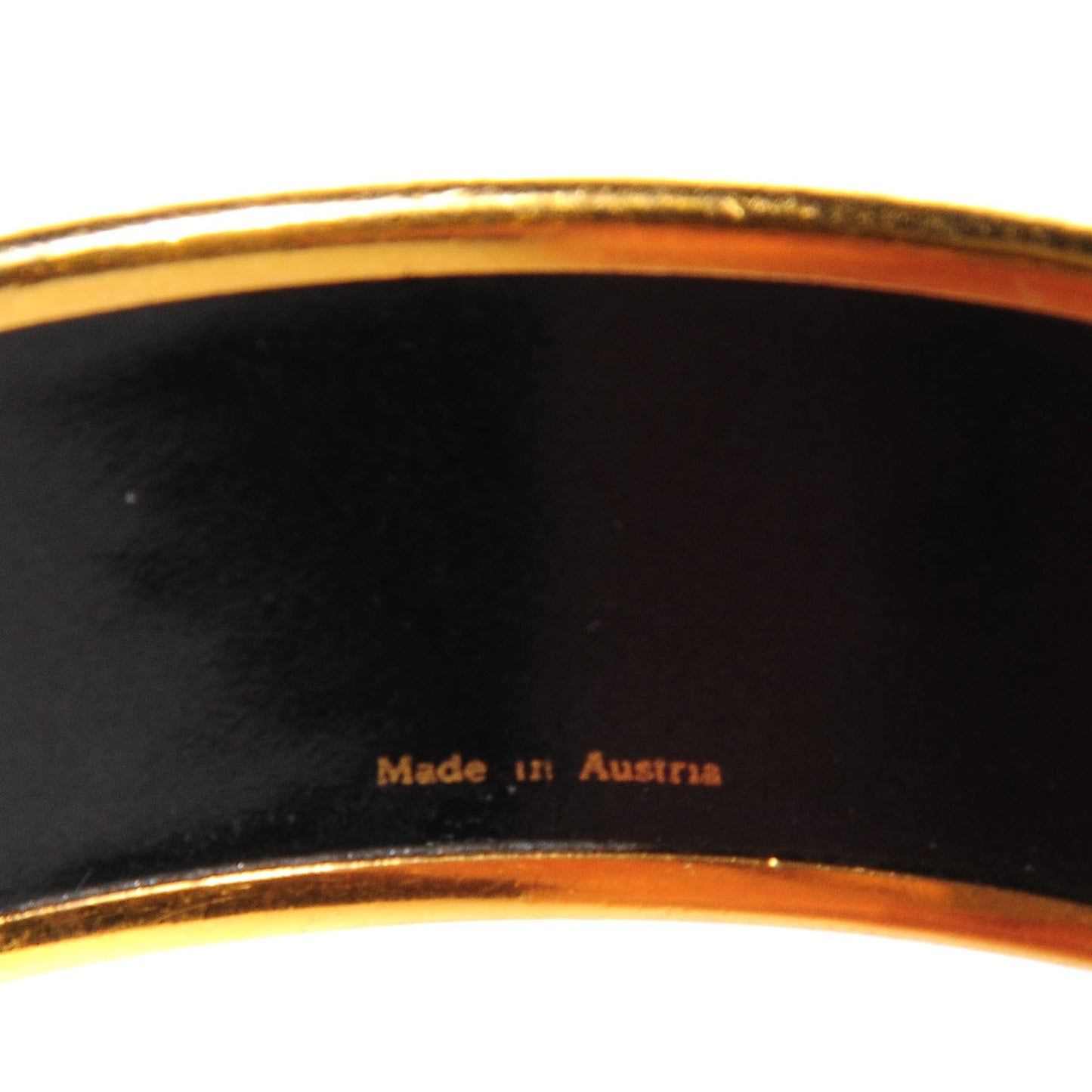 Enamel Printed Grand Apparat Wide Bracelet 65 Bleu