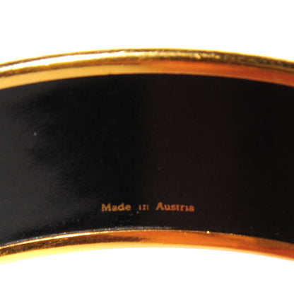 Hermes Enamel Printed Grand Apparat Wide Bracelet 65 Bleu 6 of 6