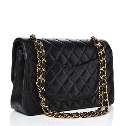Chanel Lambskin Quilted Medium Double Flap Black 2 of 18