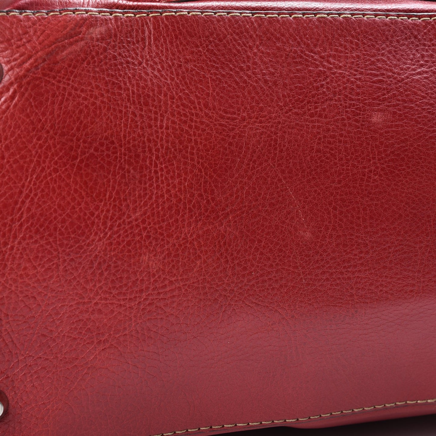 Calfskin Edith Dome Bowler Red