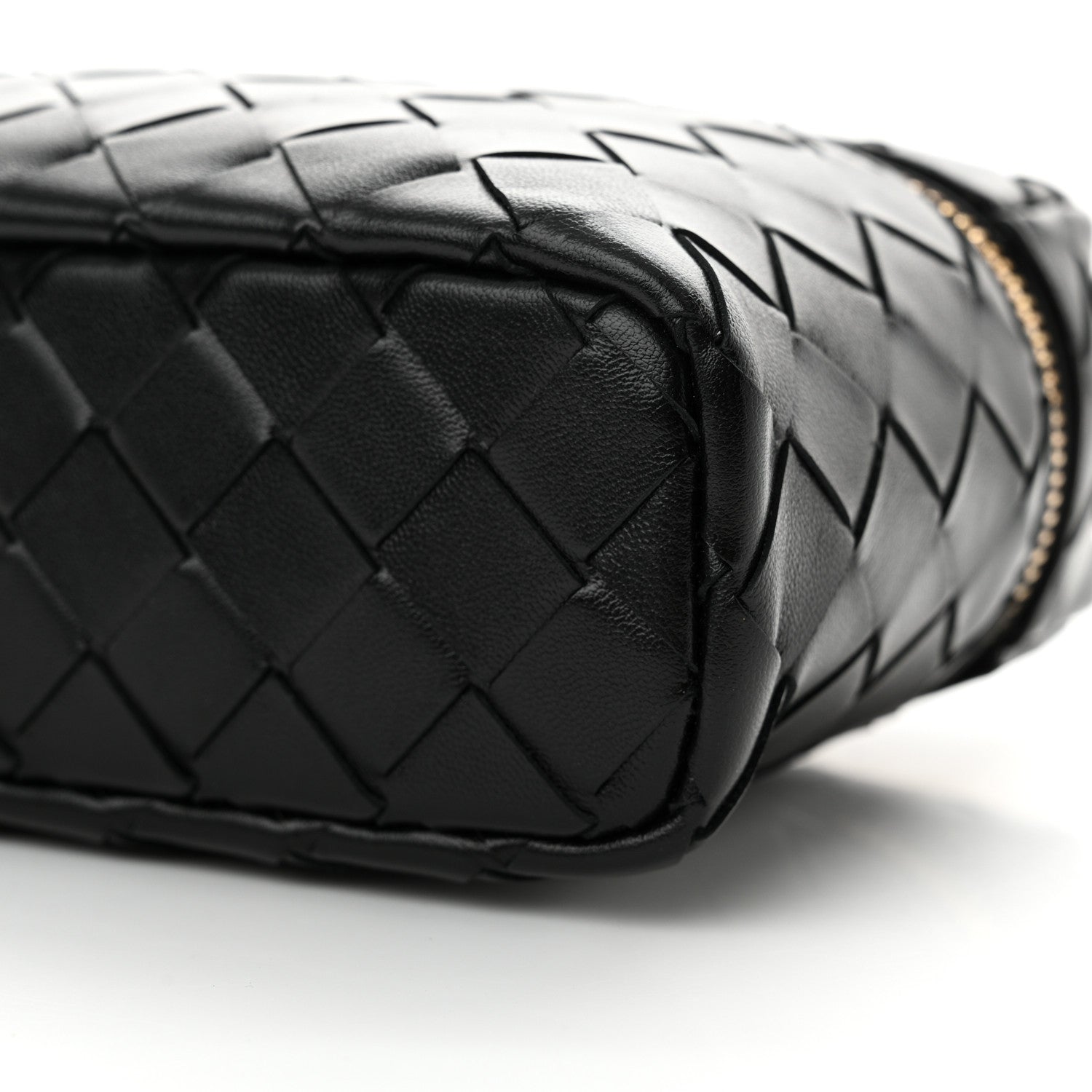 Bottega Veneta Calfskin Intrecciato Bang Bang Vanity Case Black 10 of 11