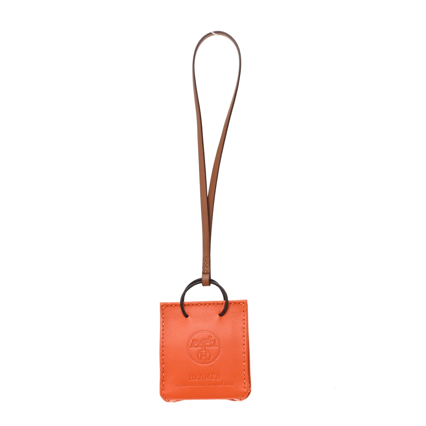 Milo Lambskin Swift Shopping Bag Charm Feu Gold