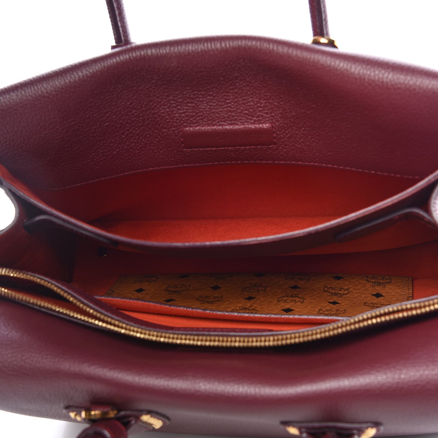 Grained Calfskin Studded Medium Milla Tote Rustic Brown