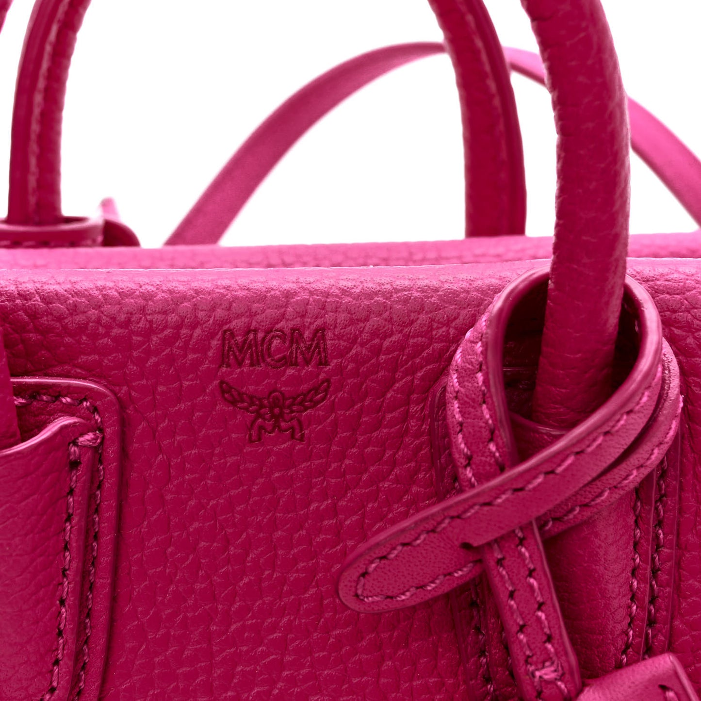 Grained Calfskin X-Mini Milla Tote Beetroot Pink