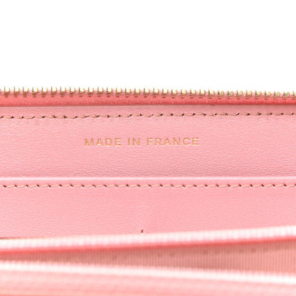 Chanel Iridescent Caviar Quilted Large Zip Around Wallet Pink 7 of 9