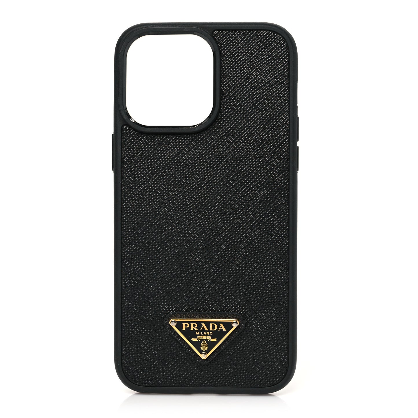 Saffiano iPhone 15 Pro Max Case Black