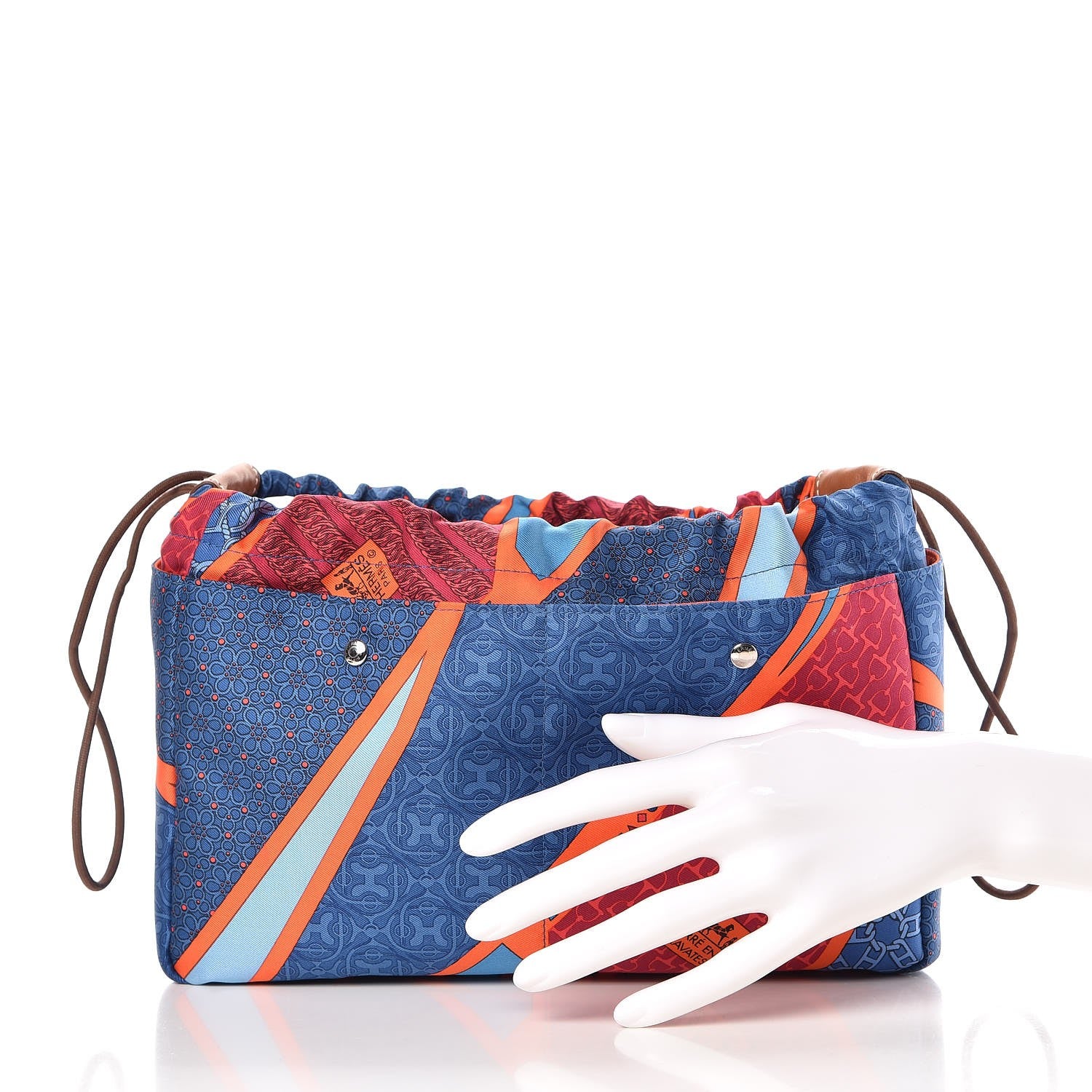 Hermes Silk Carre en Cravates Fourbi 25 MM Pouch Bleu Saphir 2 of 7