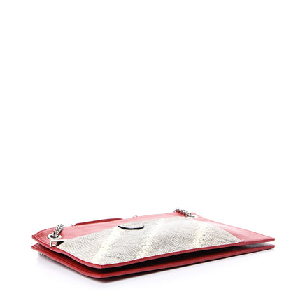 Marc Jacobs Calfskin Snakeskin The Doll Shoulder Bag Red 3 of 11