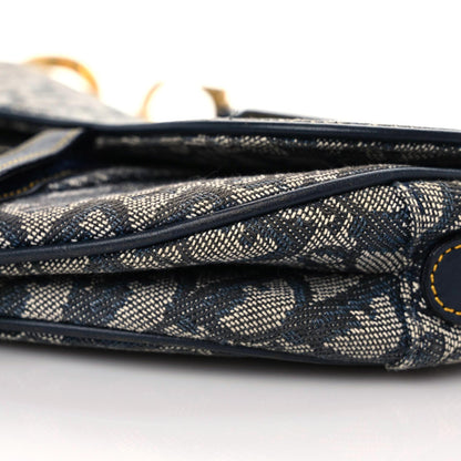 Christian Dior Monogram Saddle Bag Blue 6 of 17
