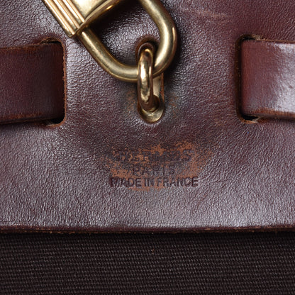 Hermes Toile Vache Calfskin Herbag 30 PM Backpack Havane 8 of 11