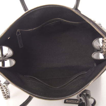 Saint Laurent Grained Calfskin Small Supple Sac De Jour Duffle Black 4 of 10