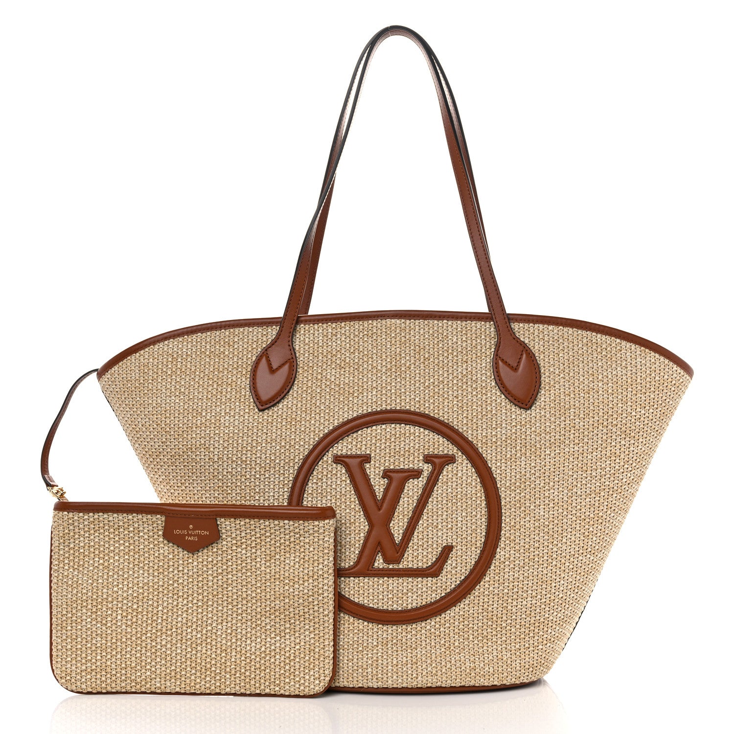 Louis Vuitton Raffia Saint Jacques Tote Caramel 3 of 10