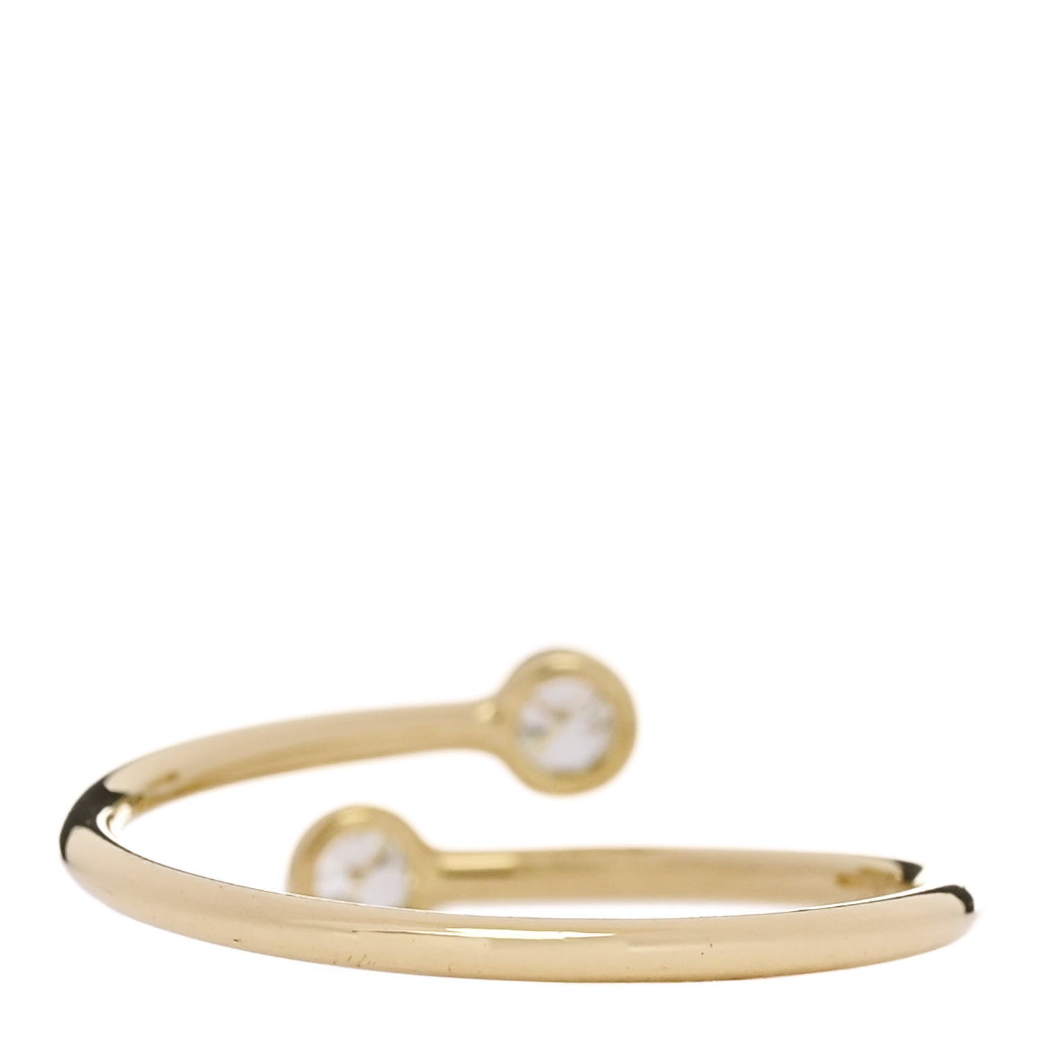 Tiffany 18K Yellow Gold Diamond Elsa Peretti Hoop Ring 50 5.25 3 of 4