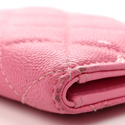 Chanel Caviar Quilted Card Holder Wallet Pink 8 of 12