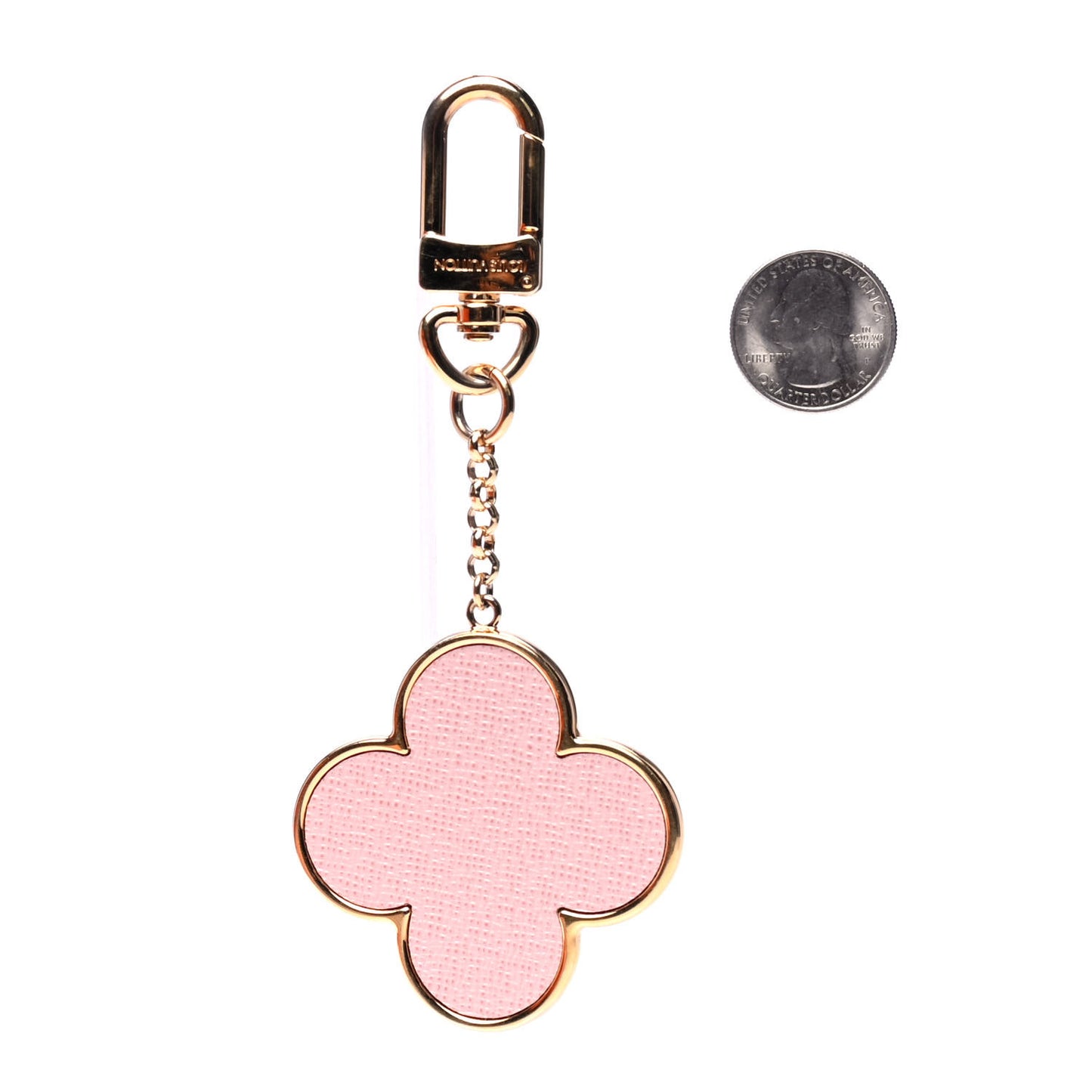 Metal Monogram Into The Flower Bag Charm Key Holder