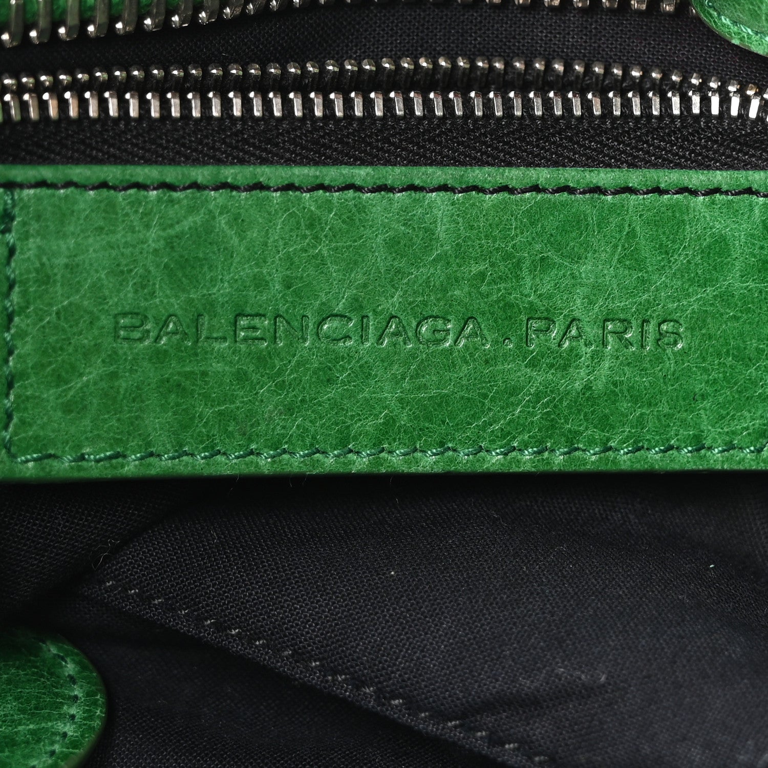 Balenciaga Chevre Satin Giant 21 Silver Hardware City Green Floral 6 of 10