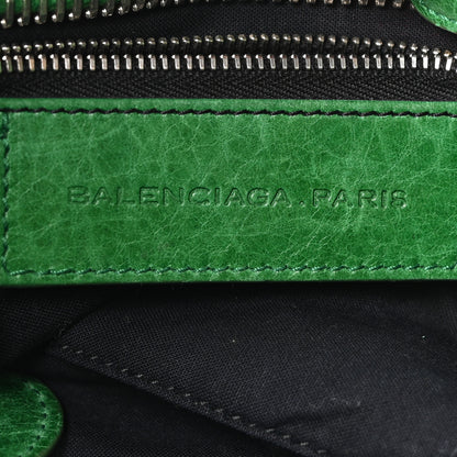 Balenciaga Chevre Satin Giant 21 Silver Hardware City Green Floral 6 of 10