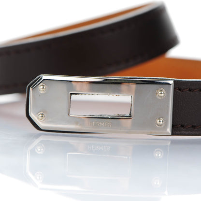 Hermes Chamonix Kelly Double Tour Bracelet M Chocolate 4 of 7