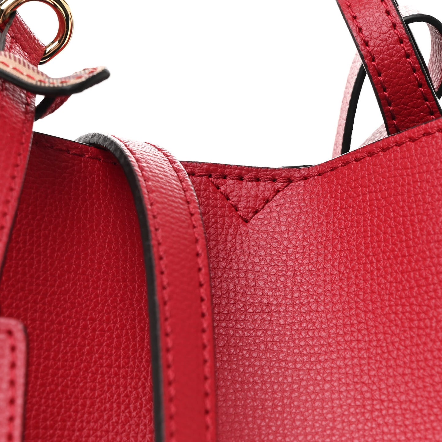 Calfskin Small Lorne Bucket Crossbody Red