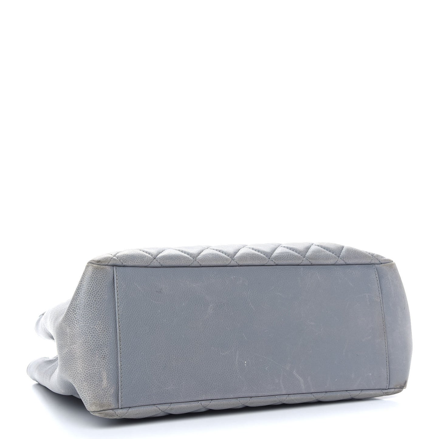 Caviar Quilted Grand Shopping Tote GST Light Grey