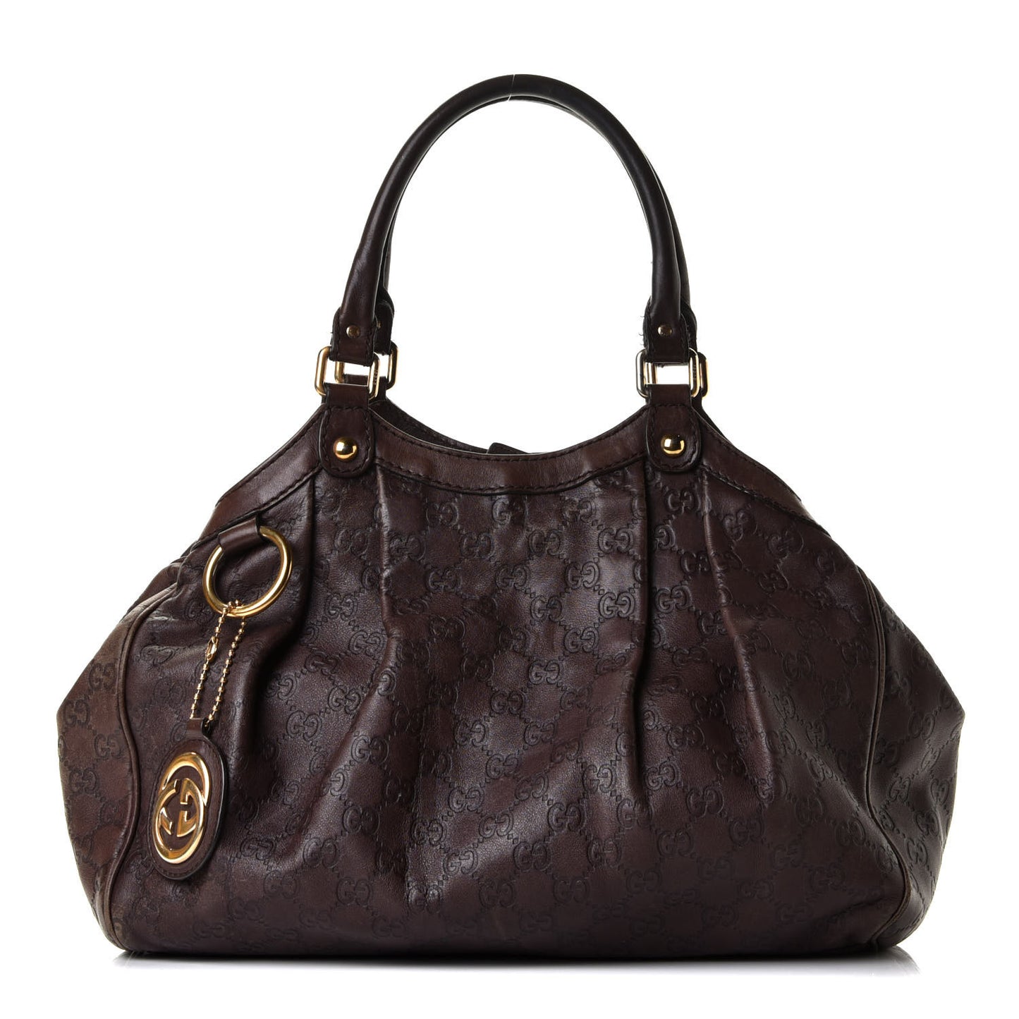 Guccissima Medium Sukey Tote Chocolate