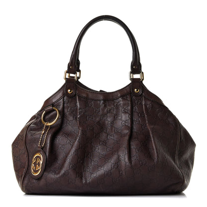 Gucci Guccissima Medium Sukey Tote Chocolate 1 of 8