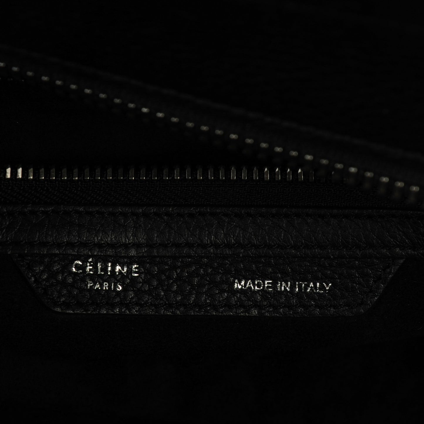 Drummed Calfskin Mini Luggage Black