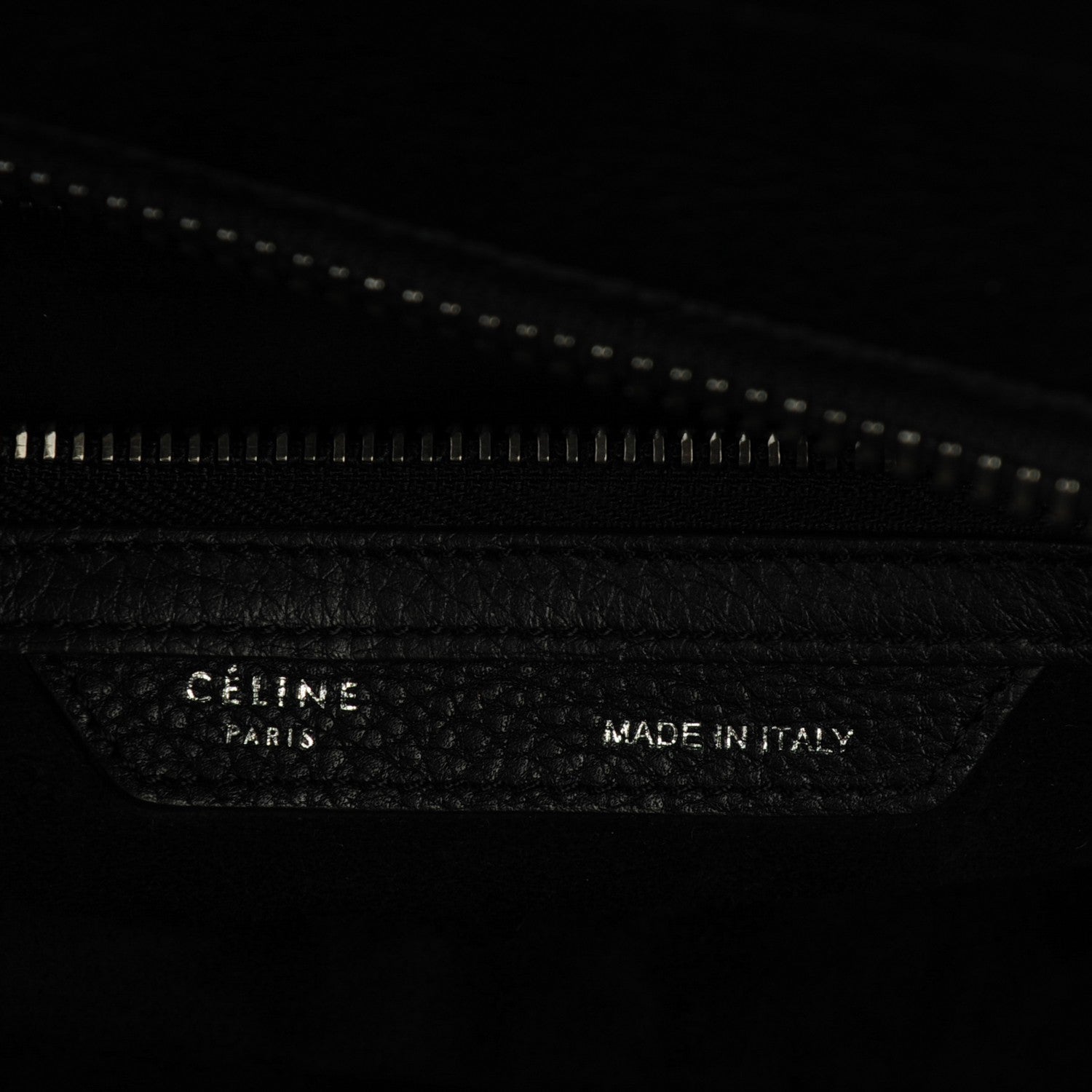 Celine Drummed Calfskin Mini Luggage Black 6 of 9
