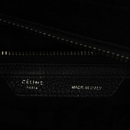 Celine Drummed Calfskin Mini Luggage Black 6 of 9