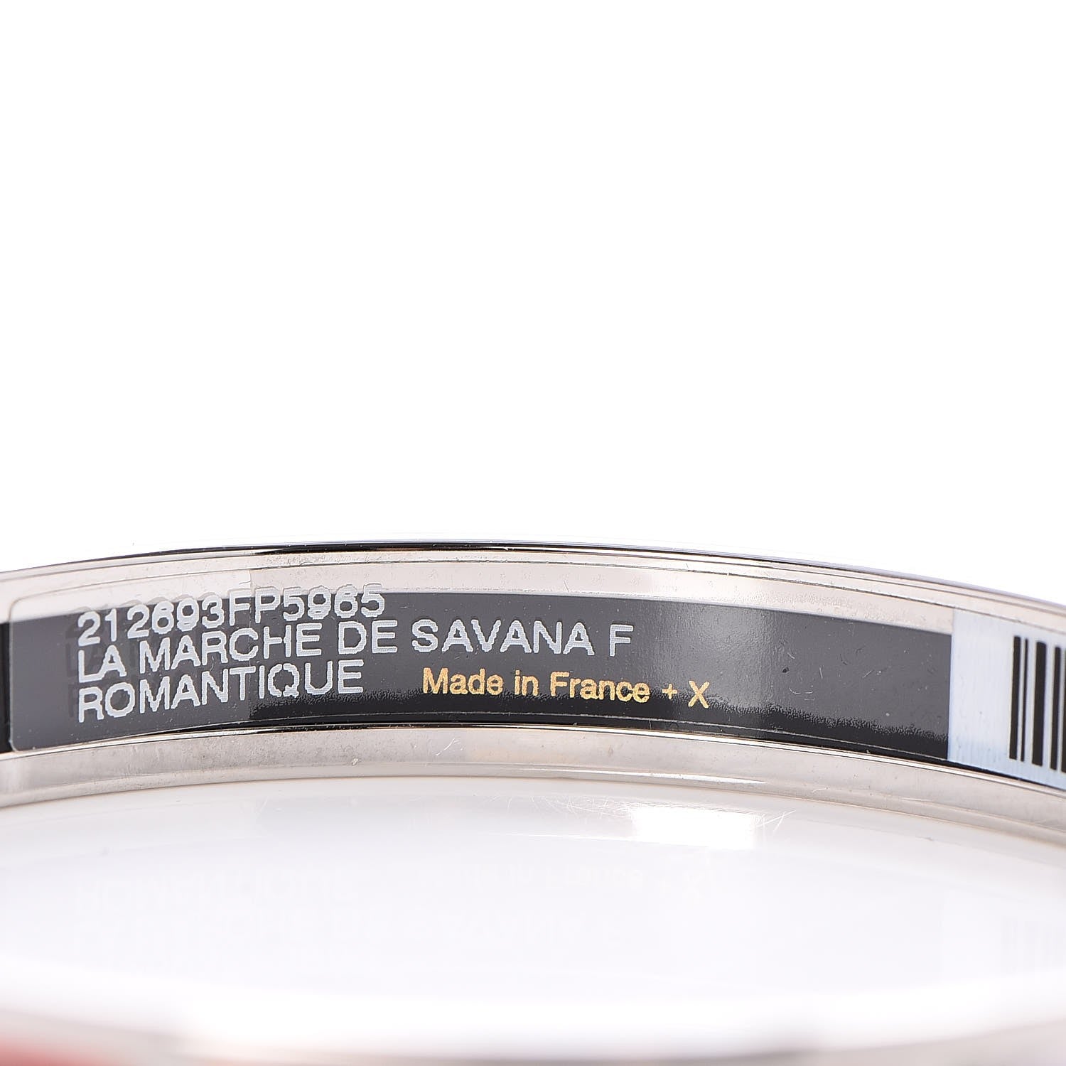 Hermes Enamel Printed Narrow La Marche de Savana Bracelet 65 Romantique 6 of 6