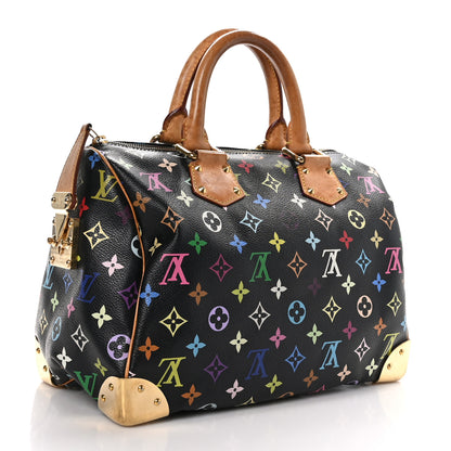 Louis Vuitton LOUIS VUITTON Monogram Multicolor Speedy 30 Black 3 of 15