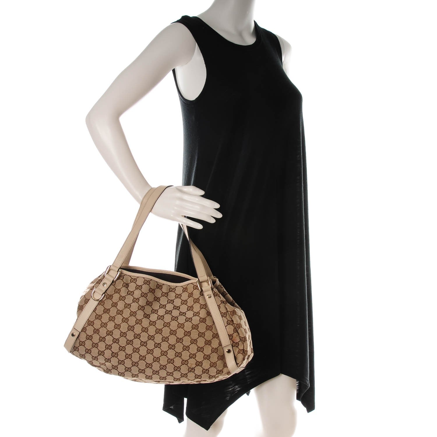Gucci Monogram Medium Abbey Shoulder Bag Off White 2 of 7