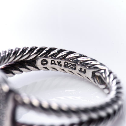 David Yurman Sterling Silver Diamond Black Onyx 7mm Petite Albion Ring 57 8 5 of 5
